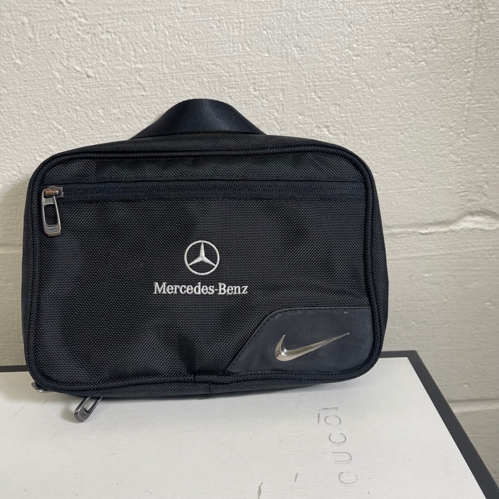 Mercedes Benz Clutch Bag Toiletry Accessory Bag Black Multi Pocket Unisex